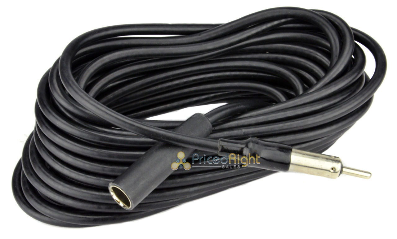 Xscorpion 18' Auto Antenna Extension Cable Male Female Car Adapter AM FM EXT-18