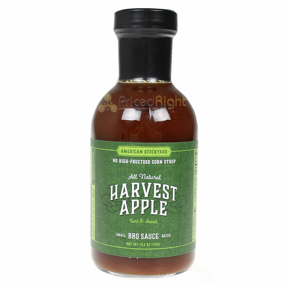American Stockyard Harvest Apple BBQ Sauce Tart & Sweet Gluten Free 14.5 oz.
