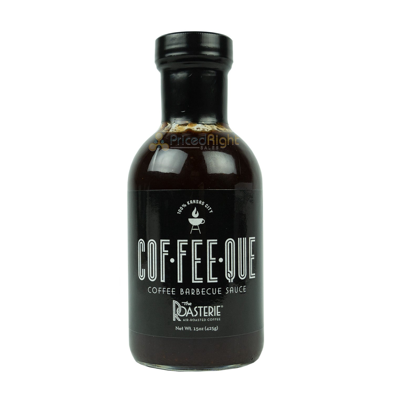 Roasterie Coffee-Que BBQ Sauce 15oz Bottle All-Natural And Gluten-Free Sauce