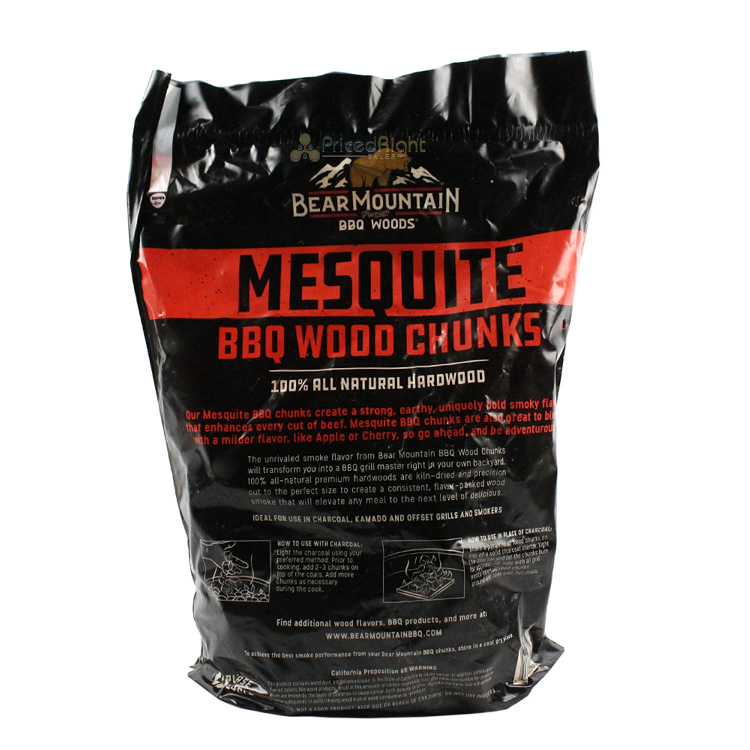 Bear Mountain BBQ Mesquite 100% All Natural Hardwood Chunks Bold Smoky Flavor