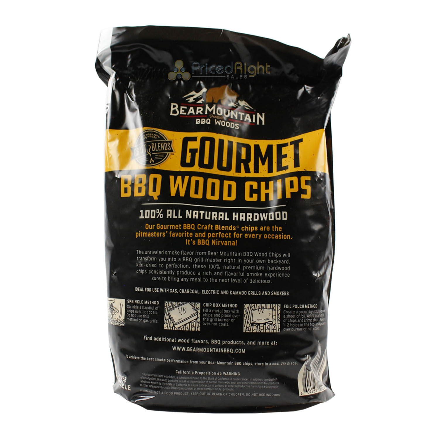 Bear Mountain BBQ Gourmet Natural Hardwood Chips Balanced Sweet Smoky Flavor
