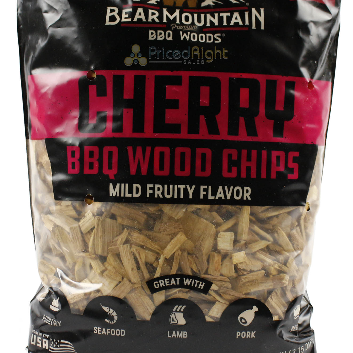 Bear Mountain BBQ Cherry All Natural Hardwood Chips Mild Fruity Smoky Flavor