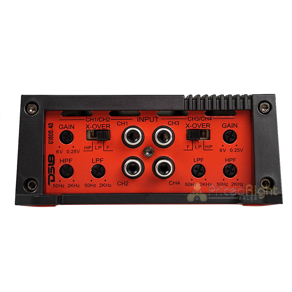 DS18 Full-Range Class D Stereo 4-Channel Amplifier 1800 Watts Maximum G1800.4D