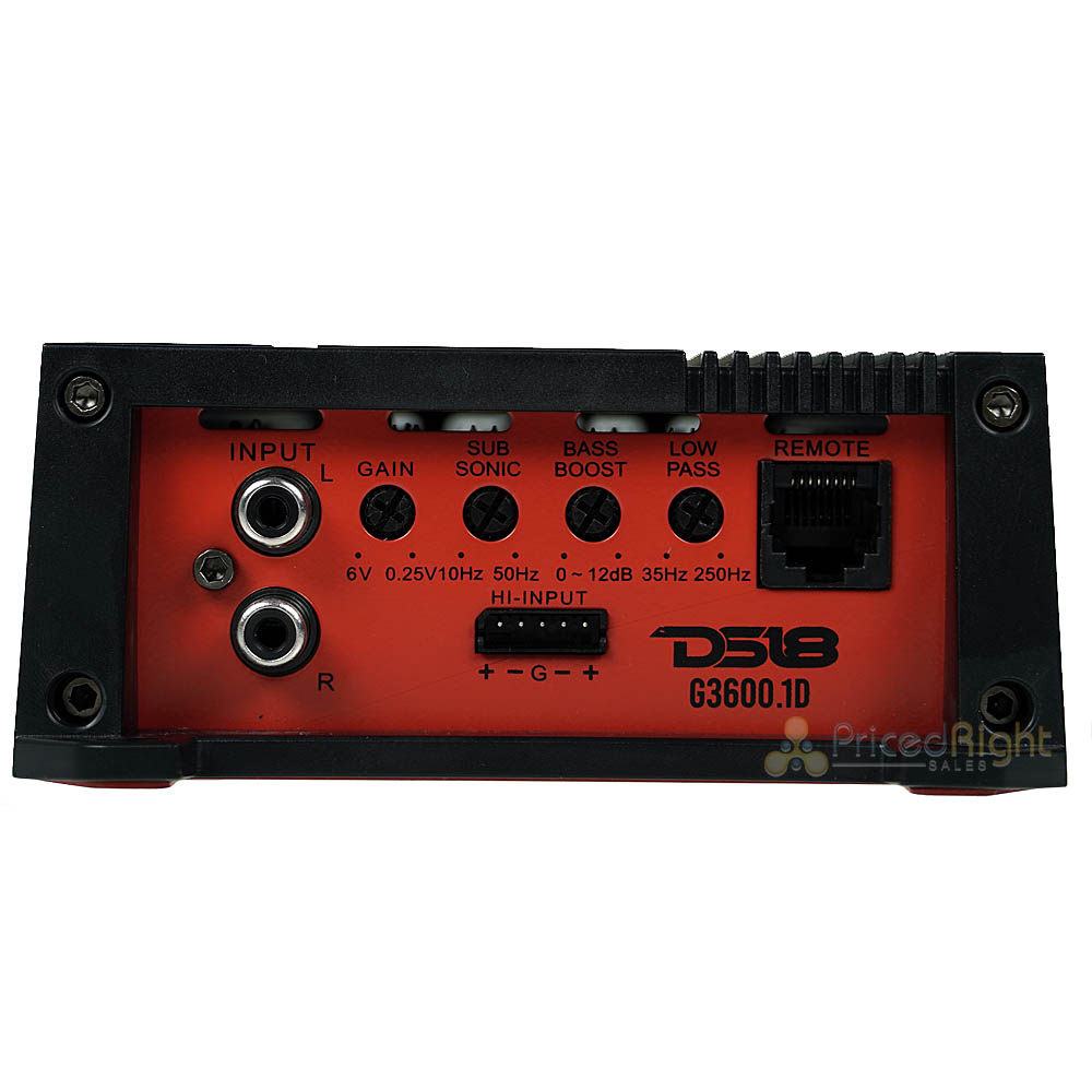 DS18 Class D Monoblock 1-Channel Subwoofer Amplifier 3600 Total Watts G3600.1D