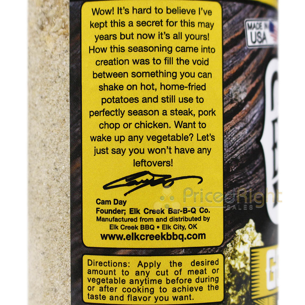 Elk Creek BBQ Gold Dust Flavor Bomb Spice Rub 12 oz Bottle Handcrafted