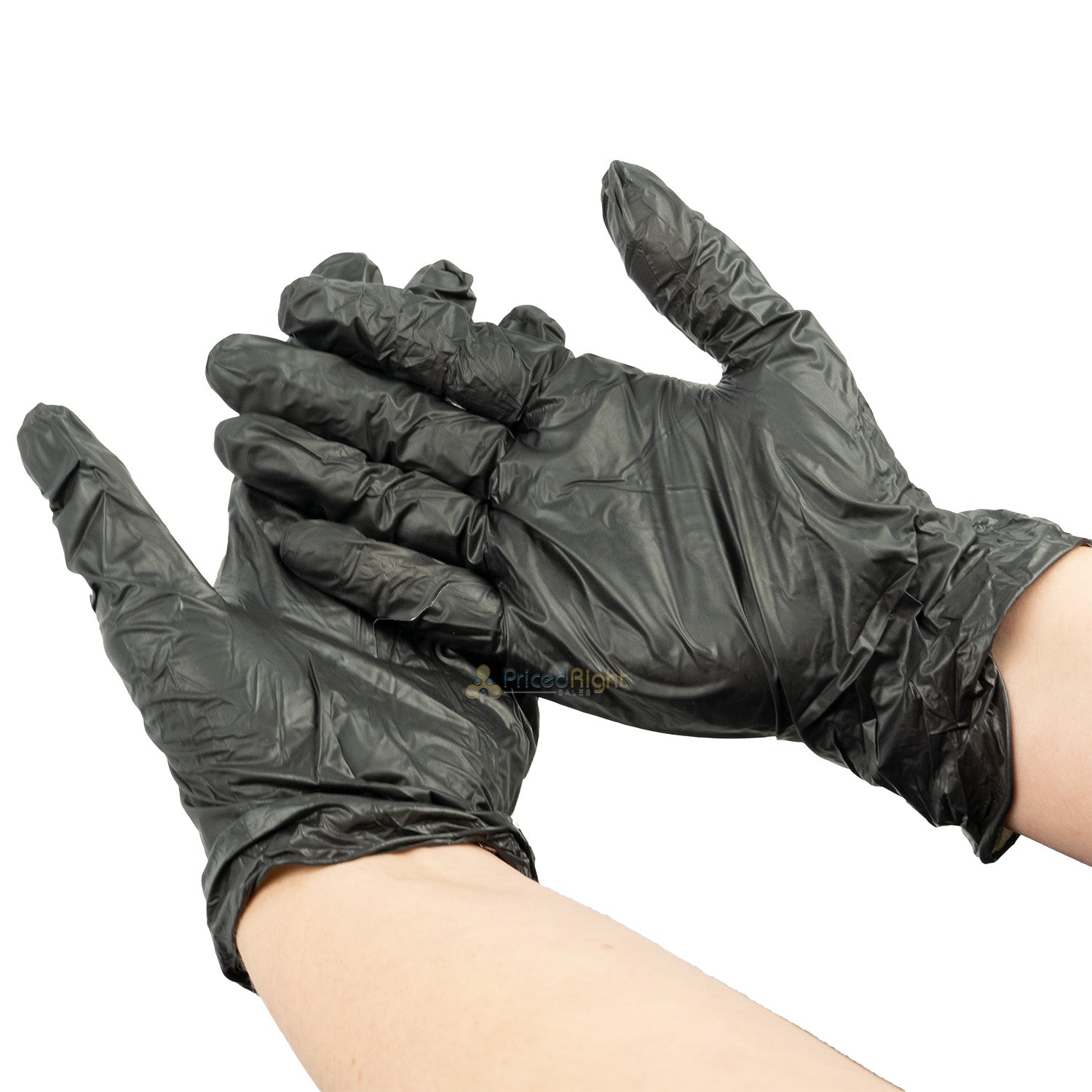 Black Nitrile Vinyl Gloves Disposable Powder Latex Free 3 Pack M L & XL 300 CT