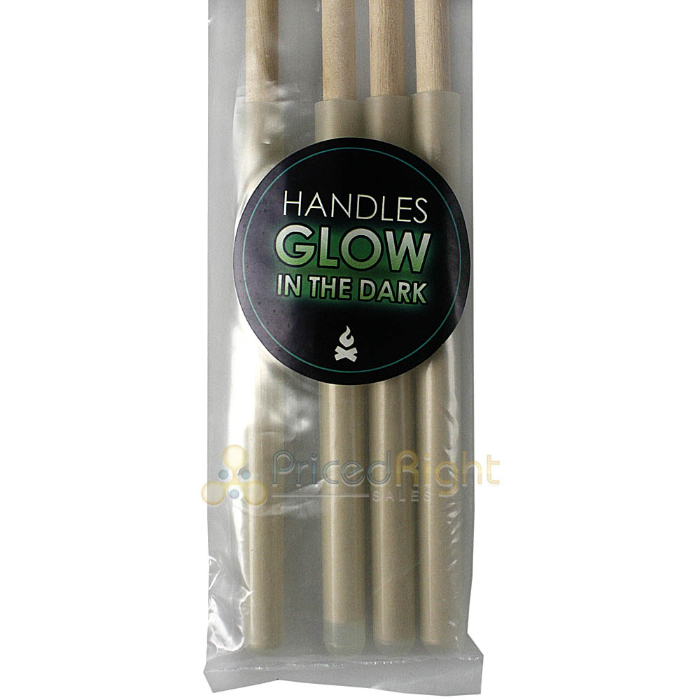 4 Pack Marshmallow Roasting Sticks Glow In The Dark Campfire Marshmellow 30"