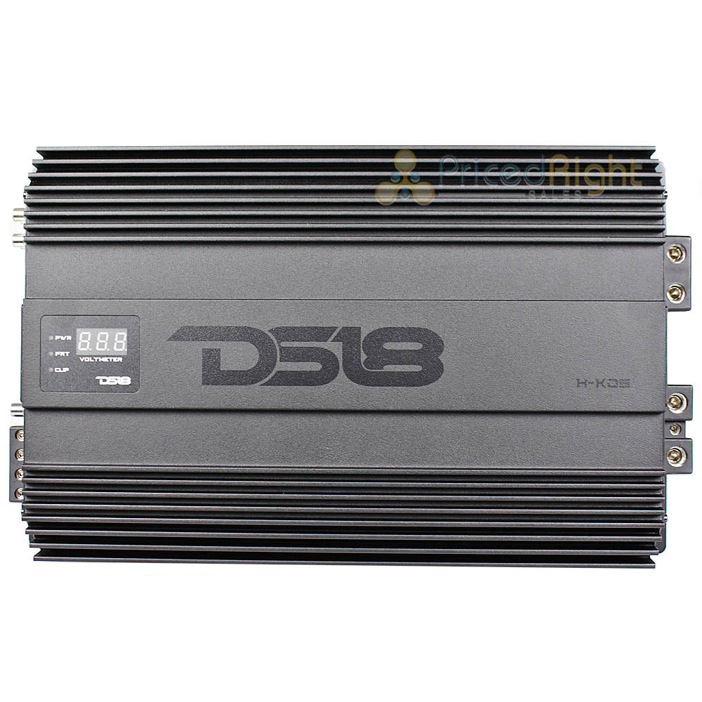 DS18 Hooligan 1 Channel Monoblock 5000W Amplifier Voltmeter Clip Indicator H-KO5