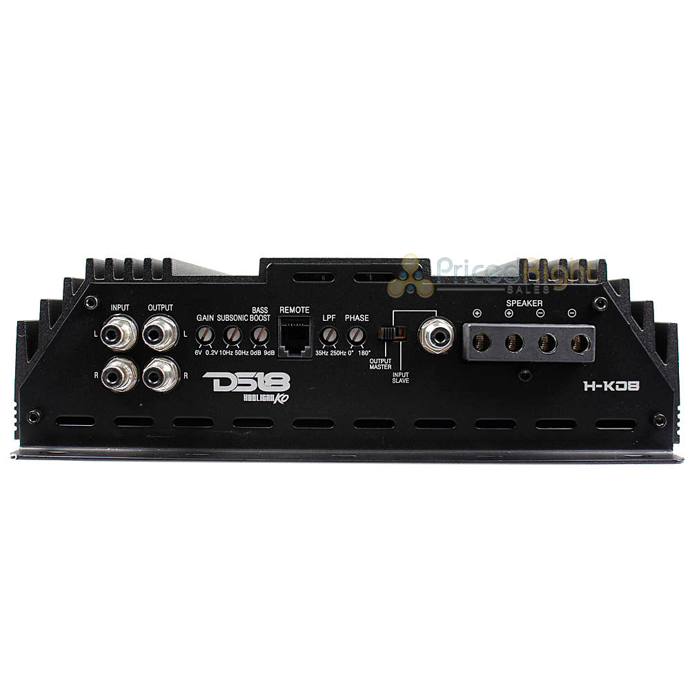 DS18 Hooligan 1 Channel Monoblock 8000W Amplifier Voltmeter Clip Indicator H-KO8