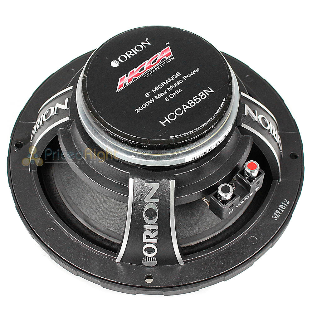 Orion 8" Midrange Speaker High Efficiency 2000W 8 Ohm Neodymium Magnet HCCA858N