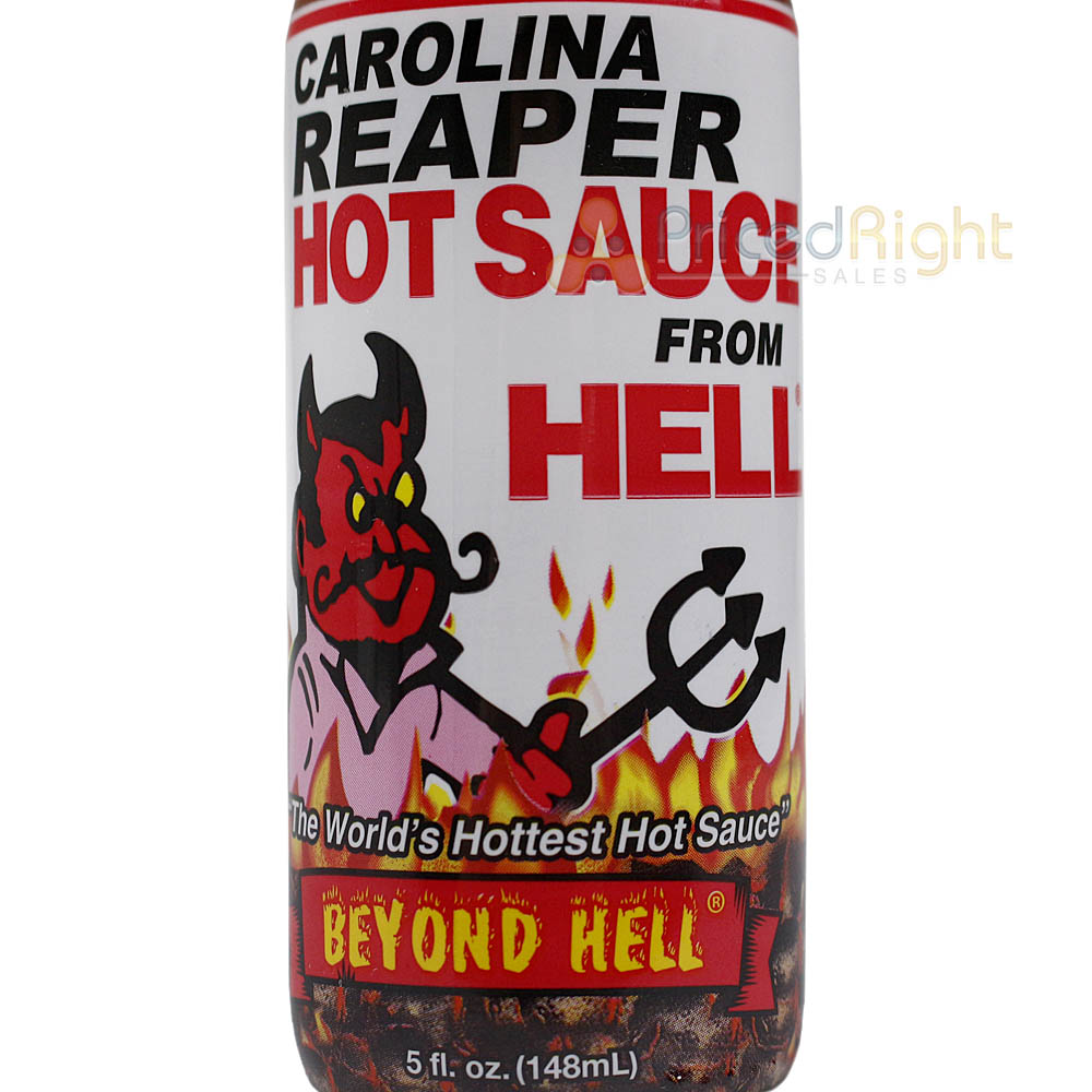 Carolina Reaper Hot Sauce From Hell 5 Oz Bottle Beyond Hell Extreme Hot HH421