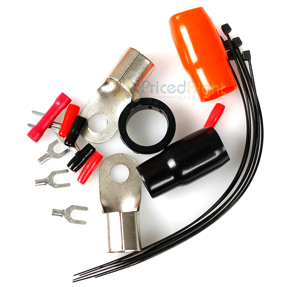 Alphasonik 1/0 Ga Amplifier Wiring Complete Installation Kit with ANL Fuse HK8