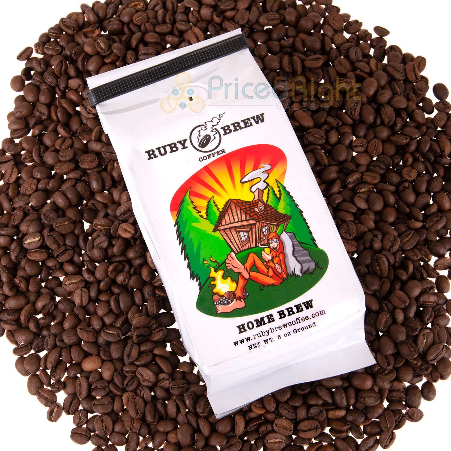 8 oz Whole Bean Coffee House Blend Medium Roast Bag Ruby Brew –  Pricedrightsales
