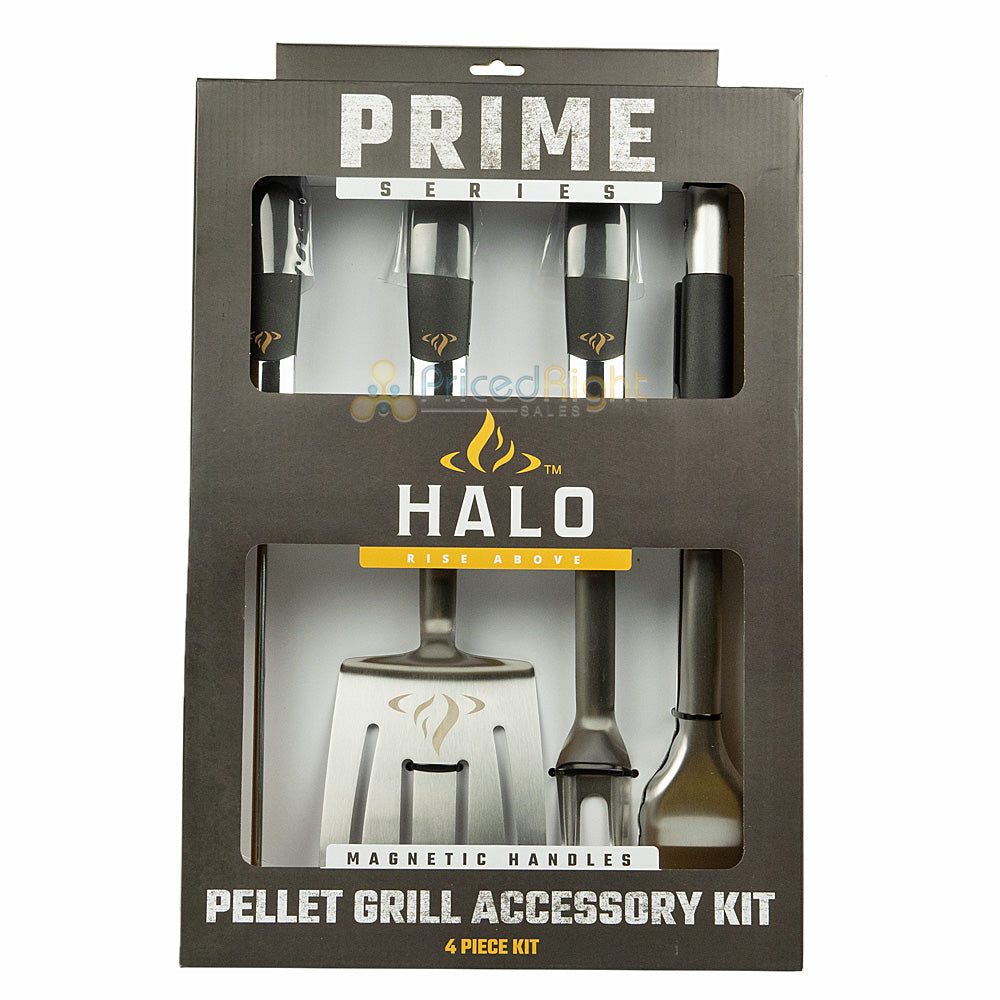 Halo Pellet Grill Essentials Kit Spatula Tongs Pigs Tail And Fork Set HS-3012