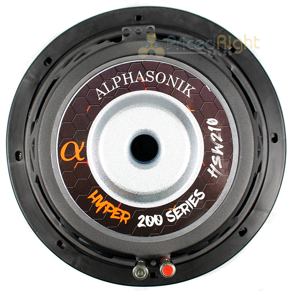 Alphasonik 10" Subwoofer 900 Watts Max 4 Ohm Hyper 200 Series HSW210 Single