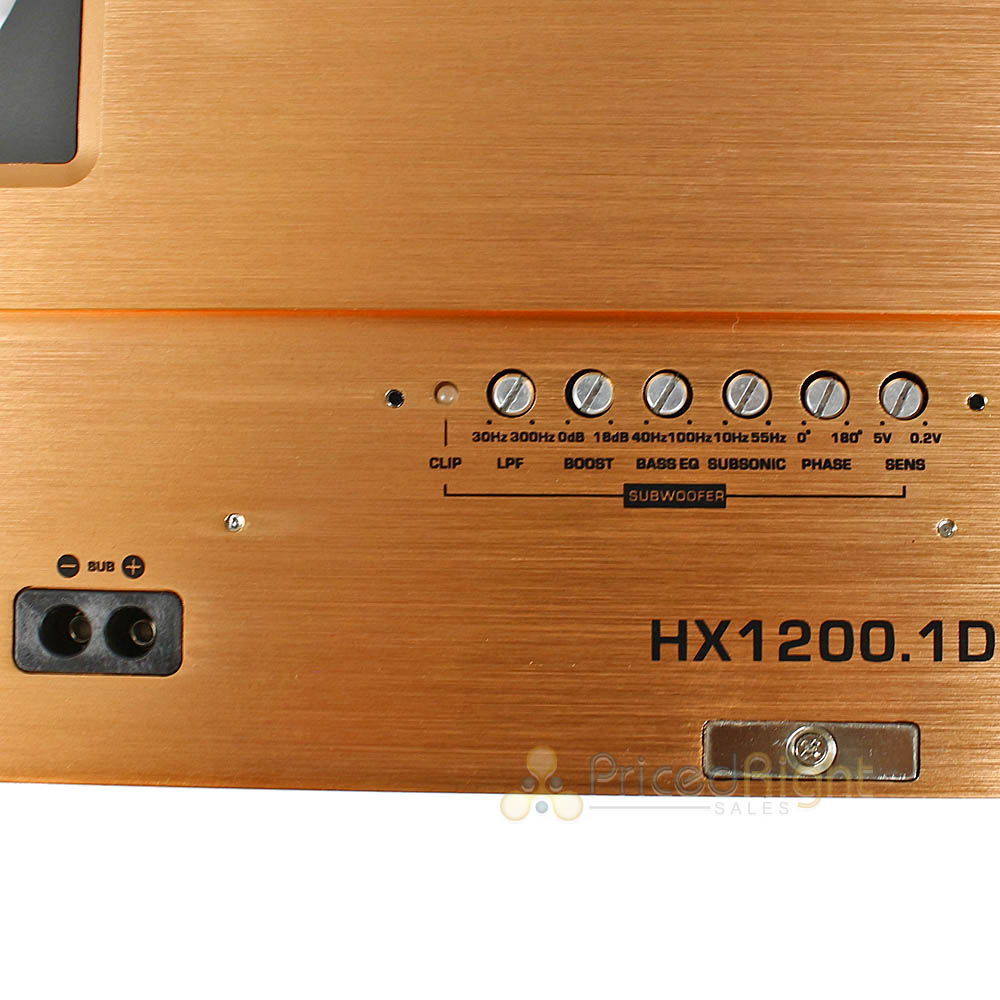 Diamond Audio 1 Channel Monoblock Digital Amplifier 1200W Max 1 Ohm HX1200.1D