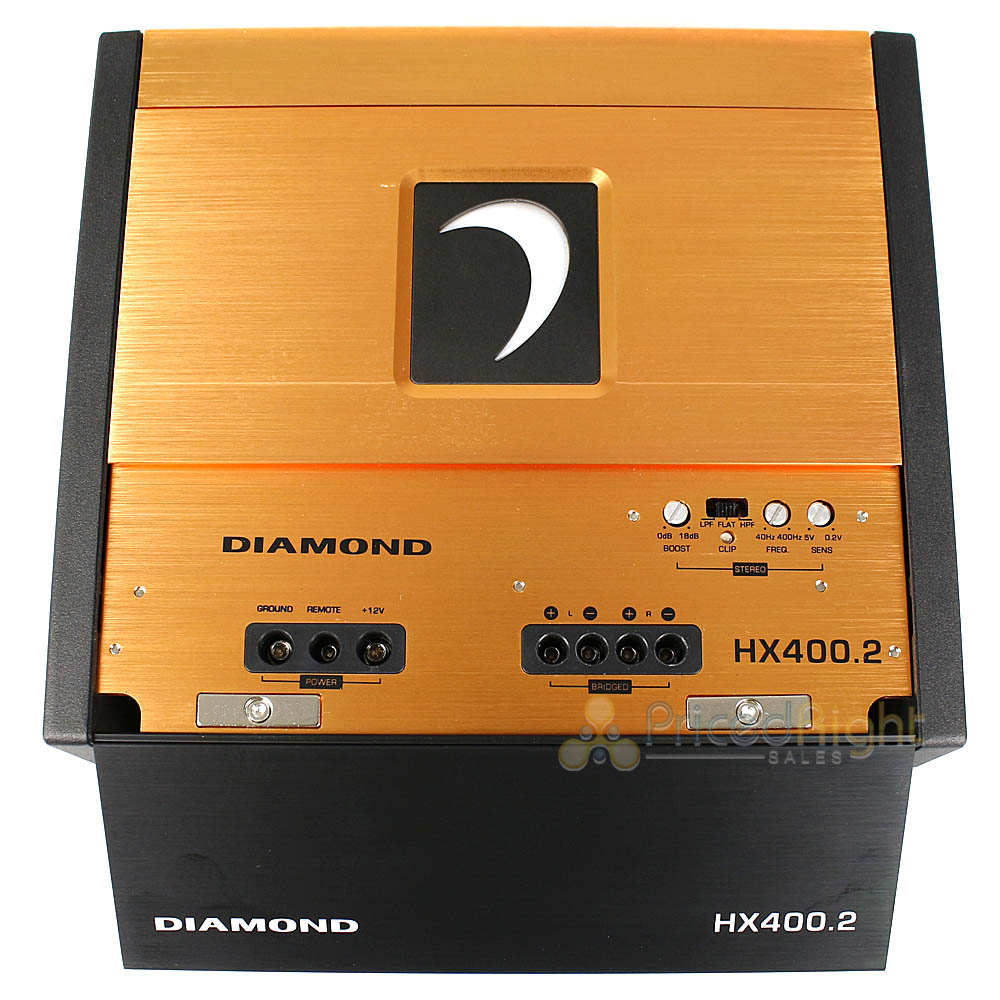 Diamond Audio 2 Channel Digital Amplifier 400 Watts Max 2 Ohm Hex Series HX400.2