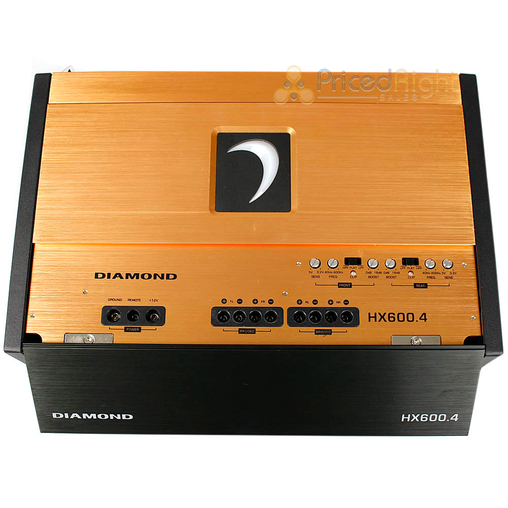 Diamond Audio 4 Channel Digital Amplifier 600 Watts Max 2 Ohm Hex Series HX600.4