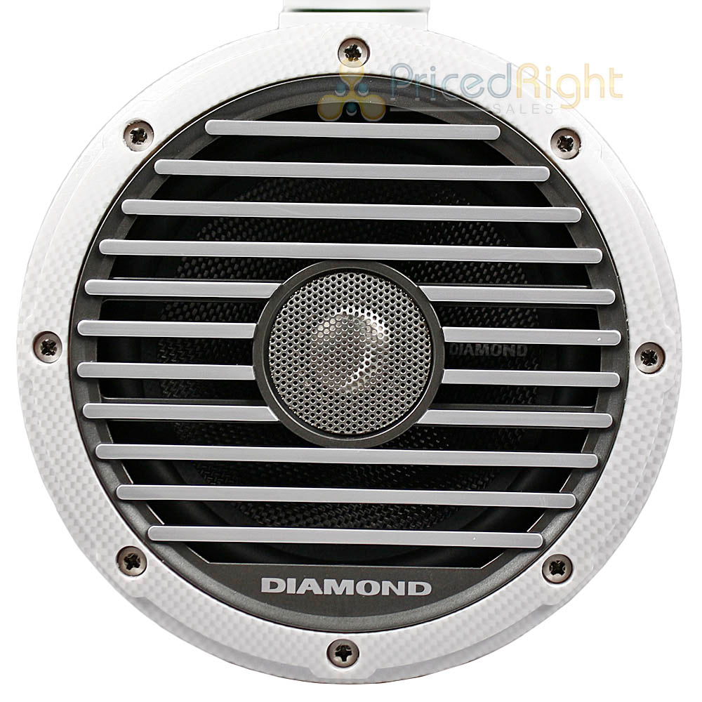 Diamond Audio 6.5" 2-Way Titanium Dome Speaker Can Kit Carbon Fiber White HXM65PODCF