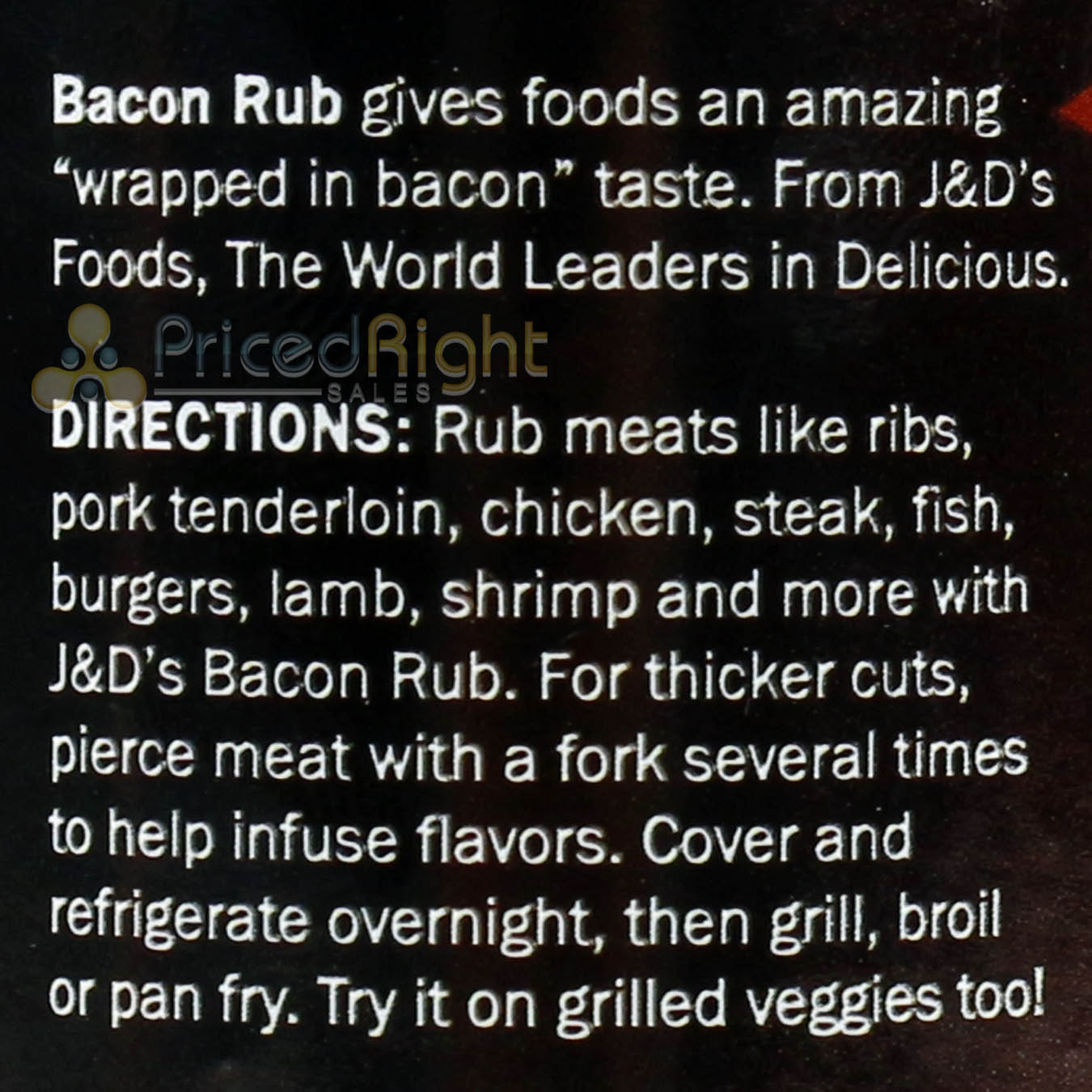 J&D's Bacon Sriracha & Trifecta Bacon Salt Seasoning Spice Rub