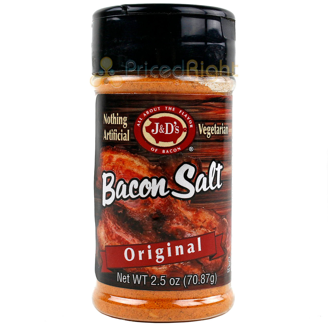 J&D Bacon Salt Sample Pack Original Cheddar Peppered Hickory Jalapeno Flavors