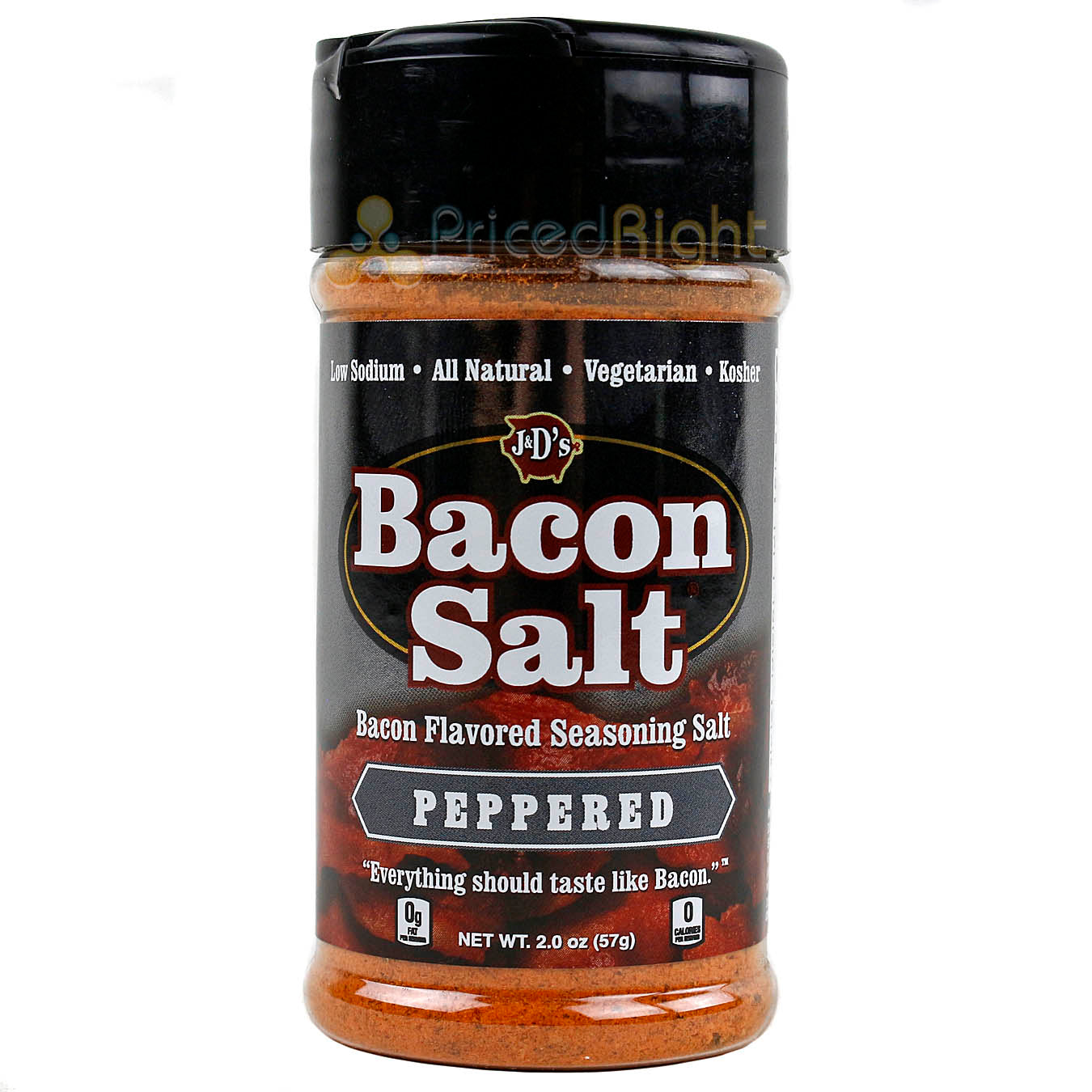 J&D's Hickory Peppered & Original Spice All Natural Bacon Flavored Seasoning Rub