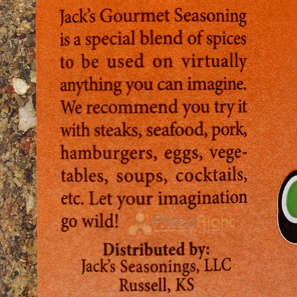 Jacks Gourmet Seasoning All Purpose Special Blend 6 Oz Bottle