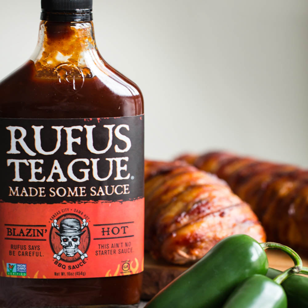 Rufus Teague Blazin' Hot BBQ Sauce 16 Oz All Purpose Spicy & Sweet JJ01017