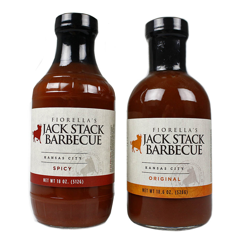 Fiorella's 18 oz Jack Stack Kansas City Spicy and Original Barbeque Sauce Combo