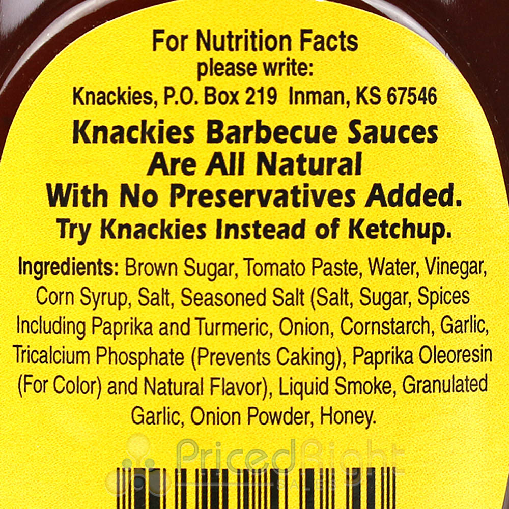 Knackies Original BBQ Sauce 21.4 oz. Mild K301 Bear-B-Cue Bear Bottle