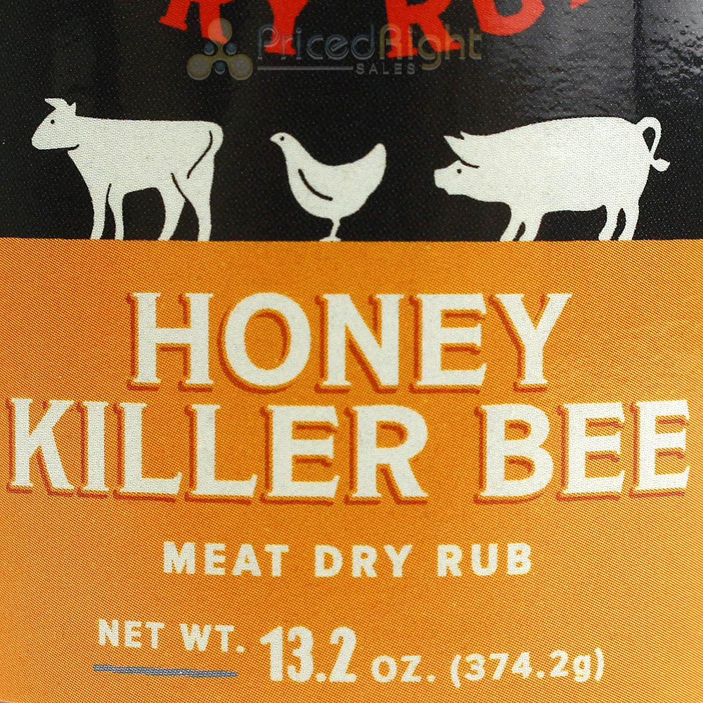 Kosmos Q 13.2 oz Honey Killer Bee Competition Rated BBQ Meat Dry Rub All Natural