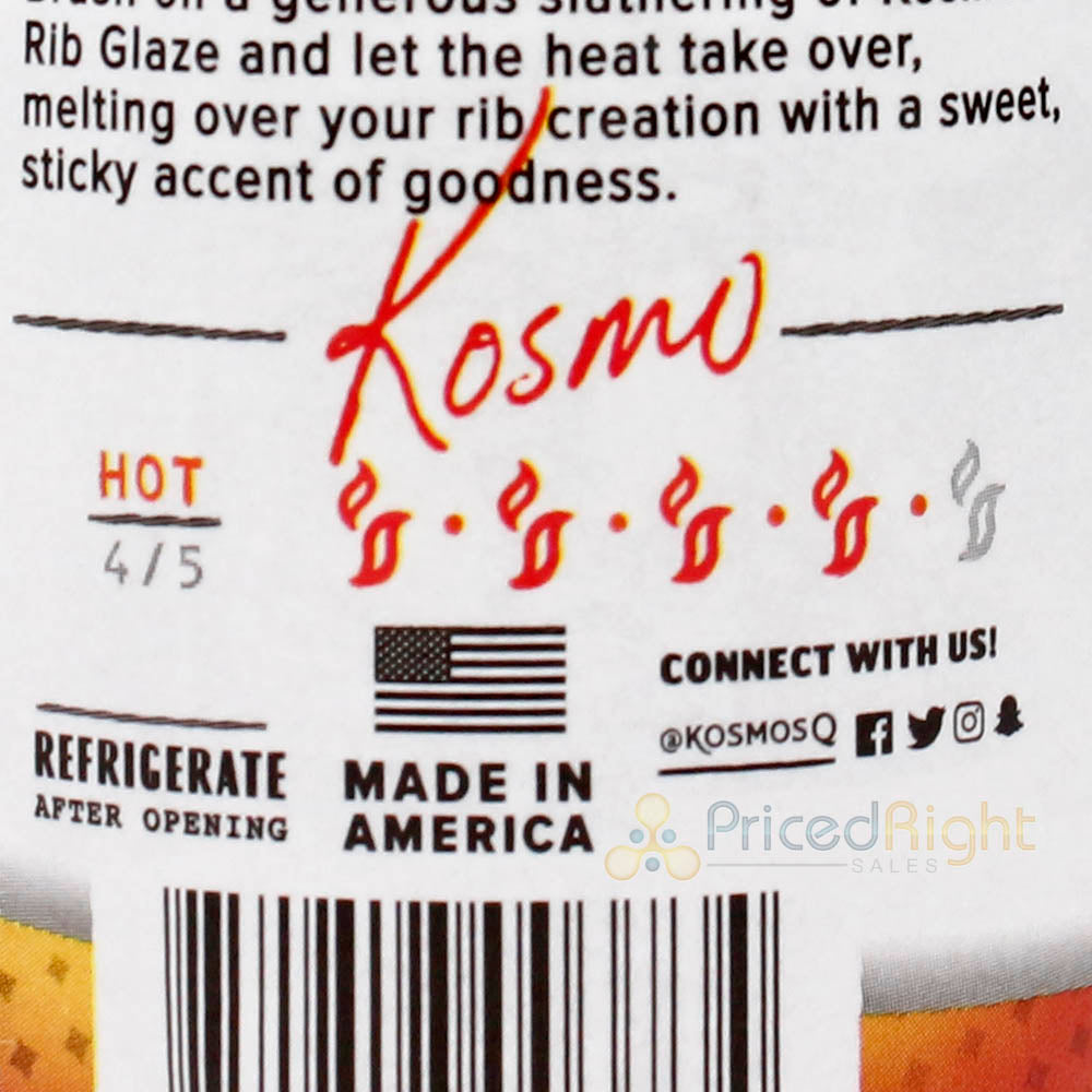 Kosmos Q Pineapple Heat Rib Glaze BBQ Sauce 15.5 Oz Bottle KOS-PAH