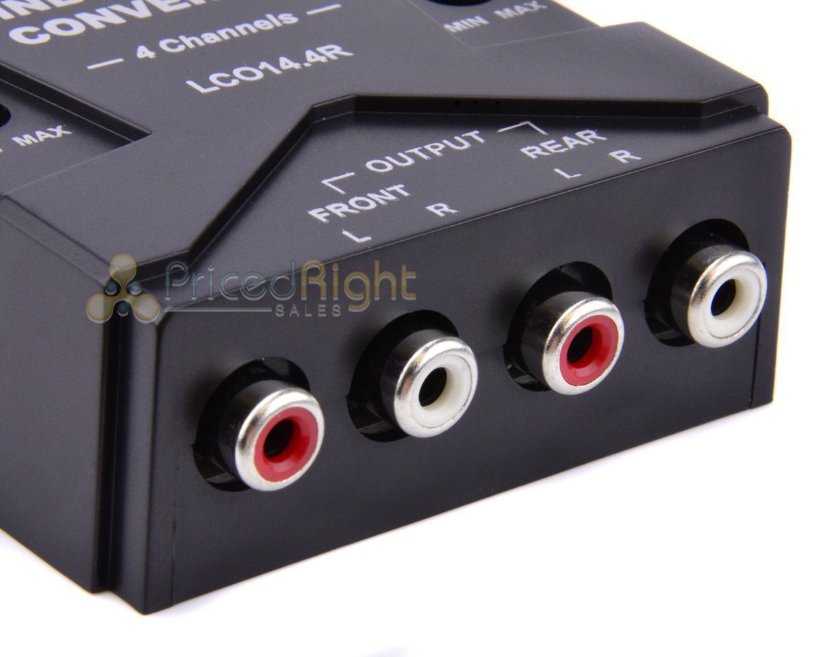 Pro Universal 2 Speaker to 4 RCA Line Output Signal Converter In / Out Hi / Low