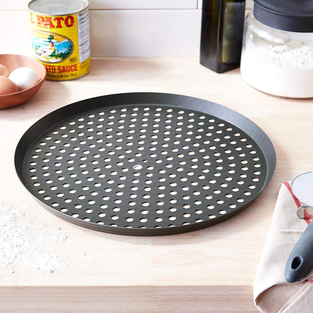 Lloyd Pans 12" Perforated Cutter Pizza Pan Heavy Duty Aluminum USA