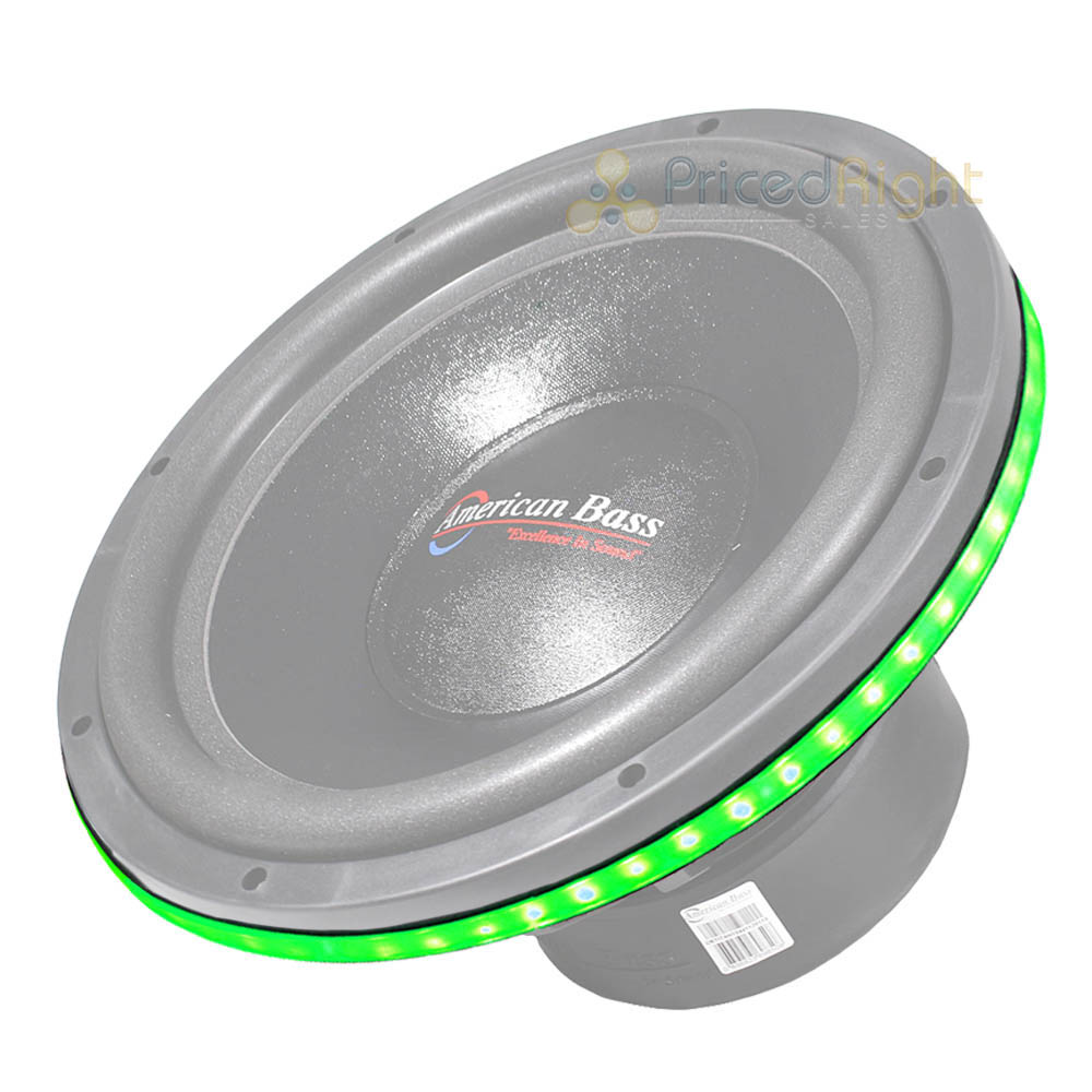 DS18 15" RGB LED Ring for Speakers and Subwoofers Waterproof 1/2" Spacer LRING15