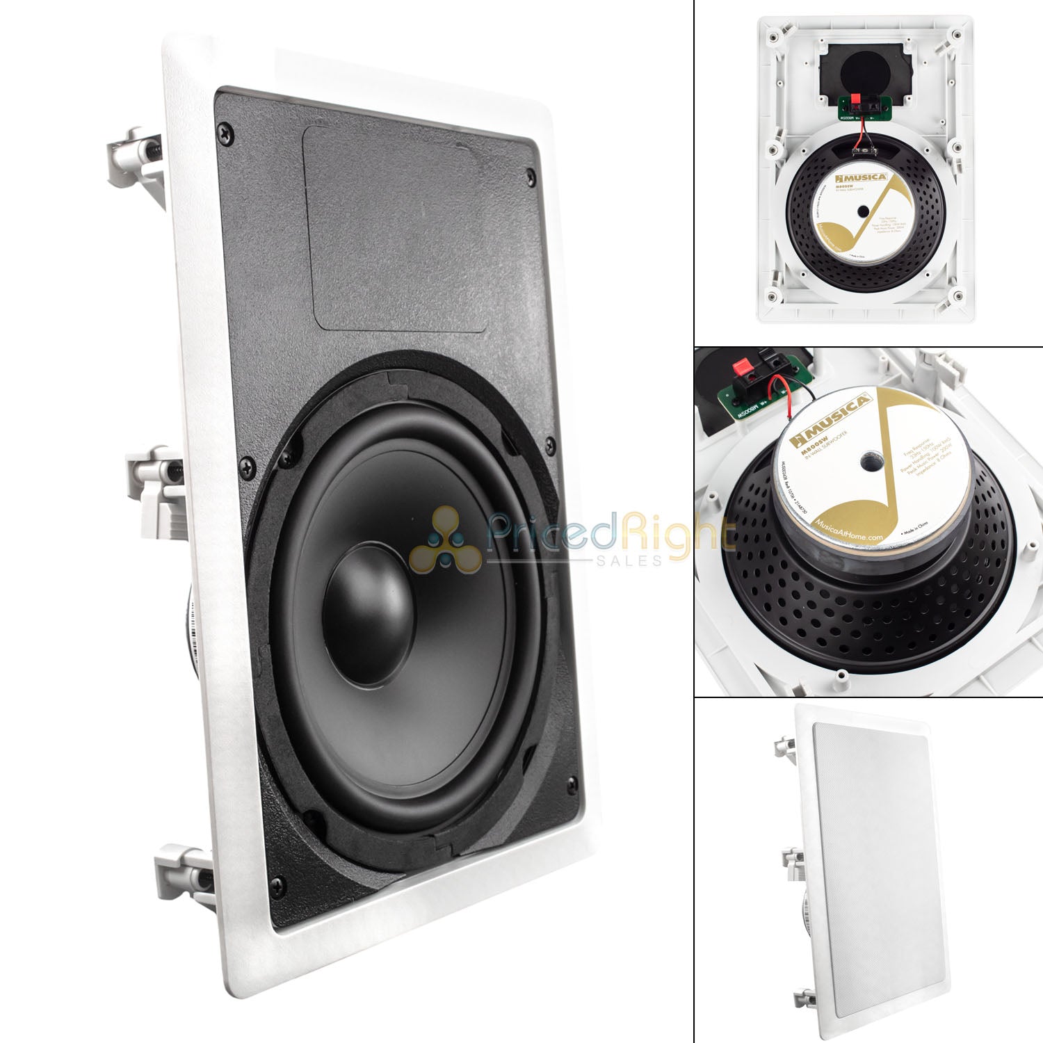 ﻿﻿8" In Wall Home Theater Subwoofer Speaker 100W 8 Ohm MTX Audio Flush Mount