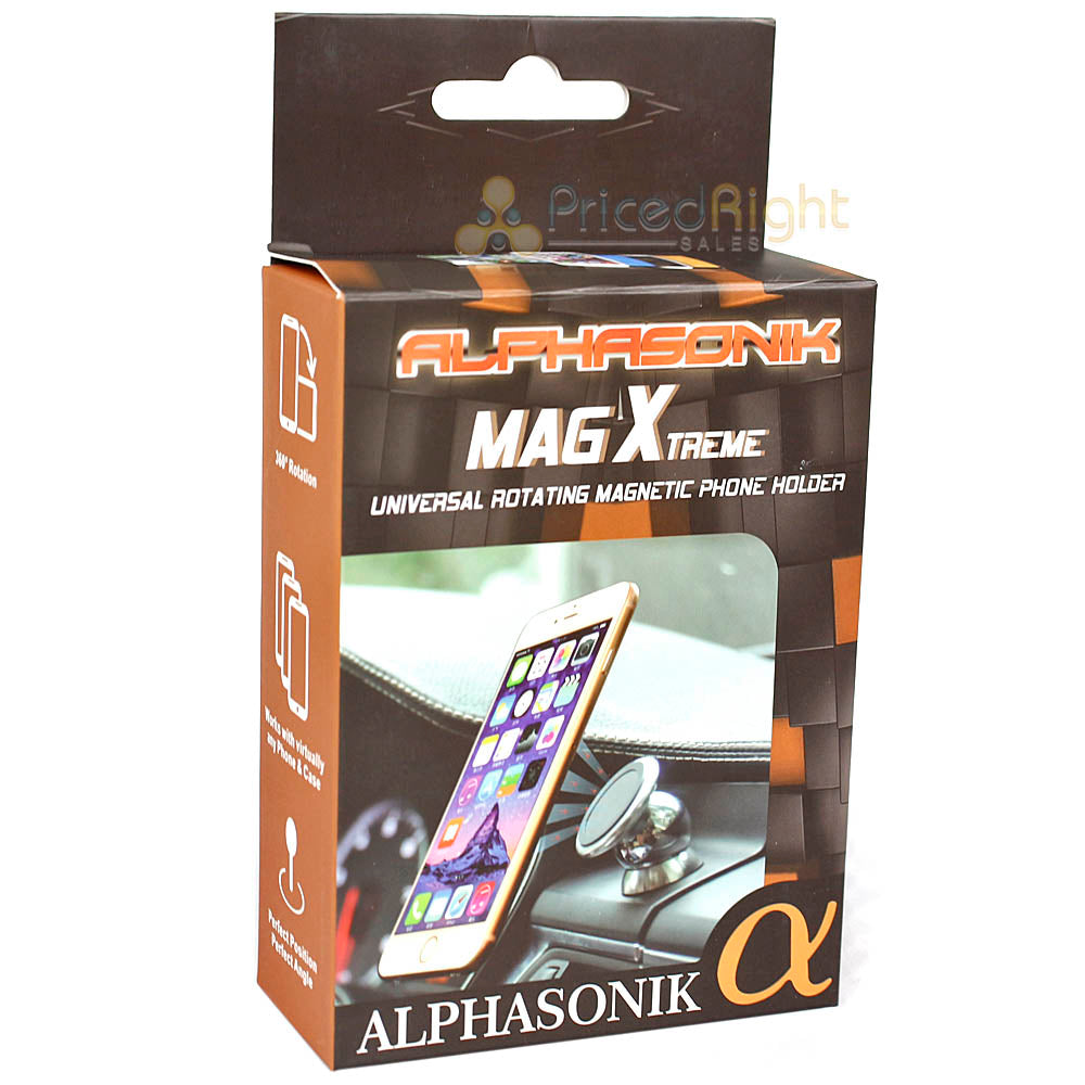 Alphasonik Universal Magnetic Phone Holder Dashboard Rotating Mount MAGXTREME