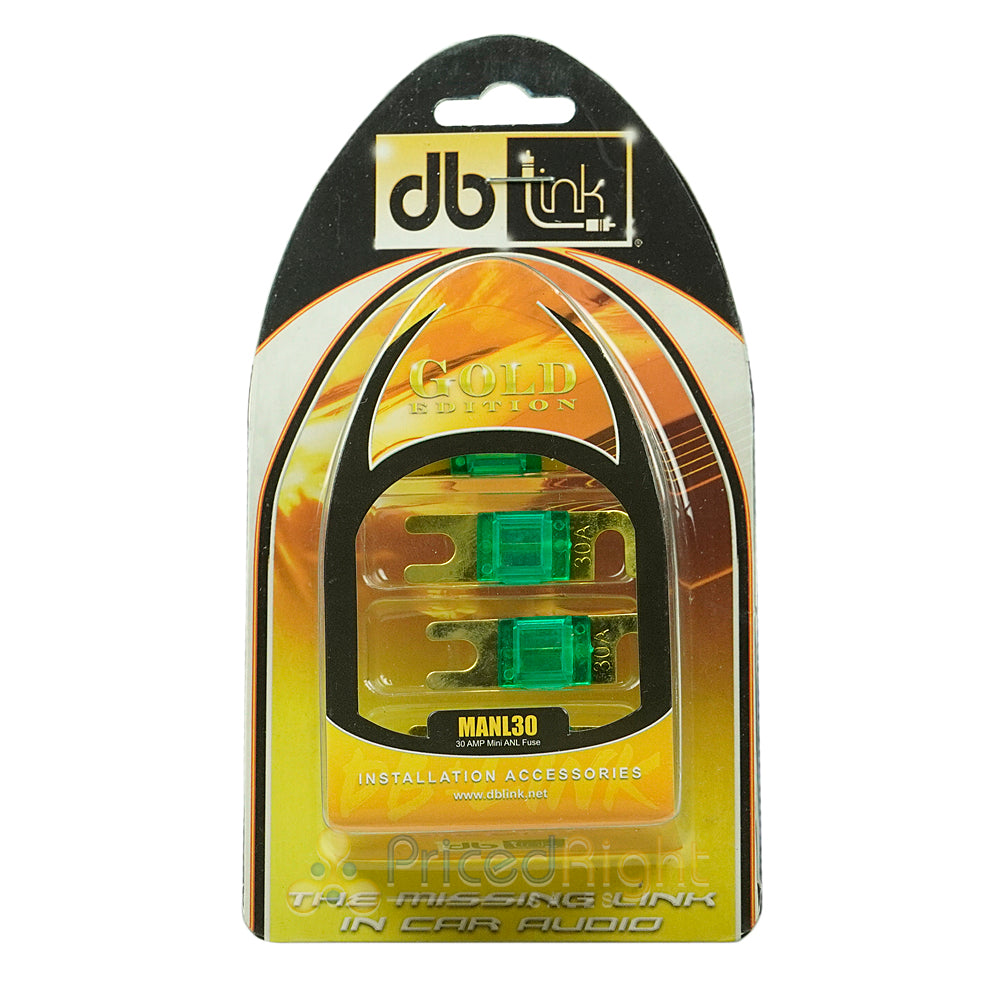 DB Link 30 Amp Mini ANL Fuse - Gold Plated Finish 4 Pieces Per Package MANL30