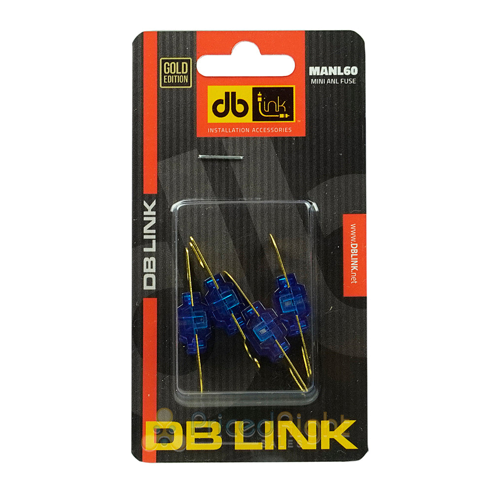DB Link 60 Amp Mini ANL Fuse - Gold Plated Finish 4 Pieces Per Package MANL60