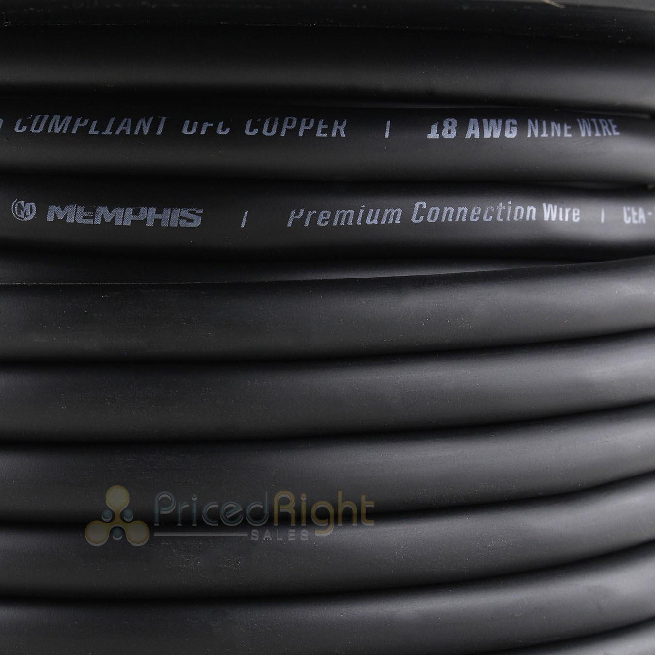 25 Ft Memphis Audio Nine Wire Conductor 100% OFC Pure Copper 9 Wires 18 Gauge