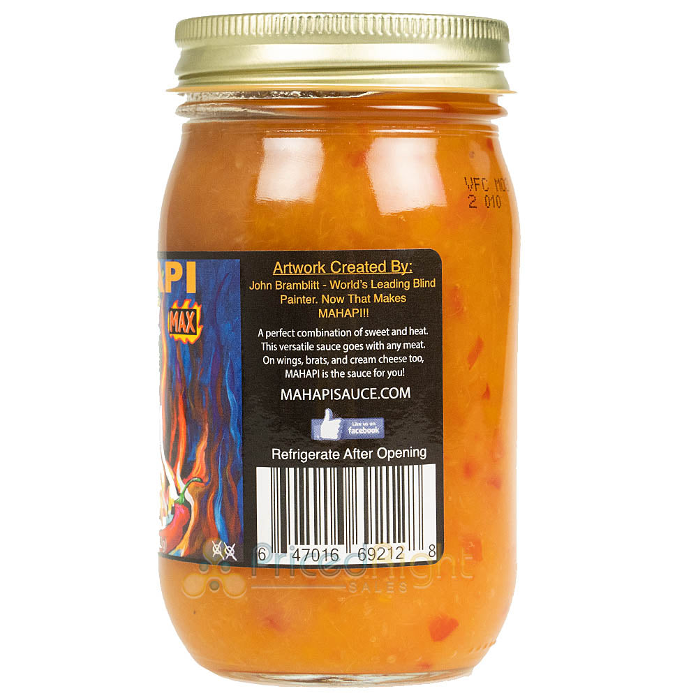 Sweet Habanero Pepper Sauce Sweet Heat Authentic Recipe 17 Oz Jar Max Mahapi