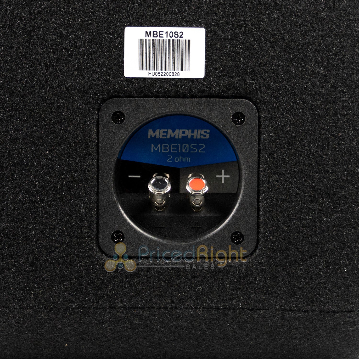 Memphis Audio Loaded Subwoofer Enclosure For A Single 500W RMS 10" Sub MBE10S2