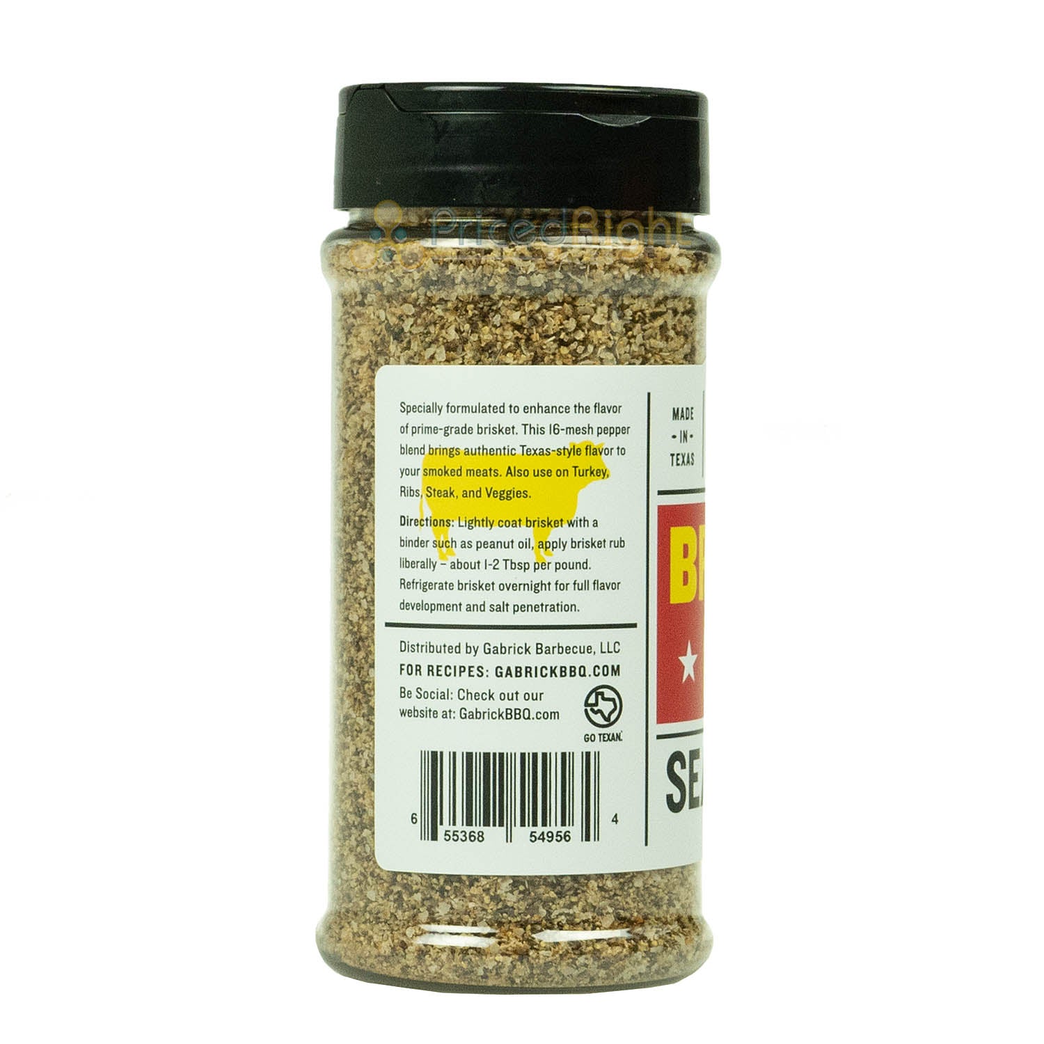 Gabrick Barbecue Brisket Dry Rub Seasoning For Steak & Beef Made In U.S.A. 10 oz