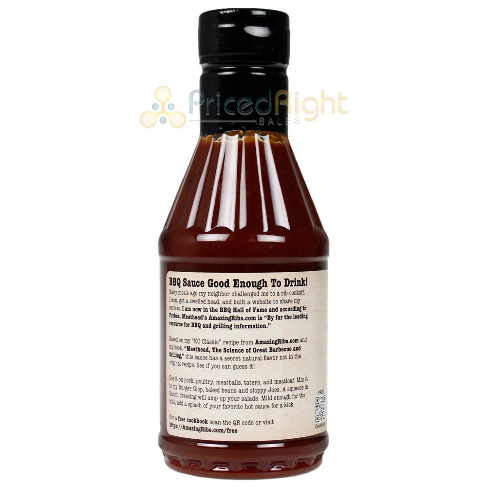 Meatheads BBQ Sauce Kansas City Style All Purpose 20 Oz Squeeze Bottle