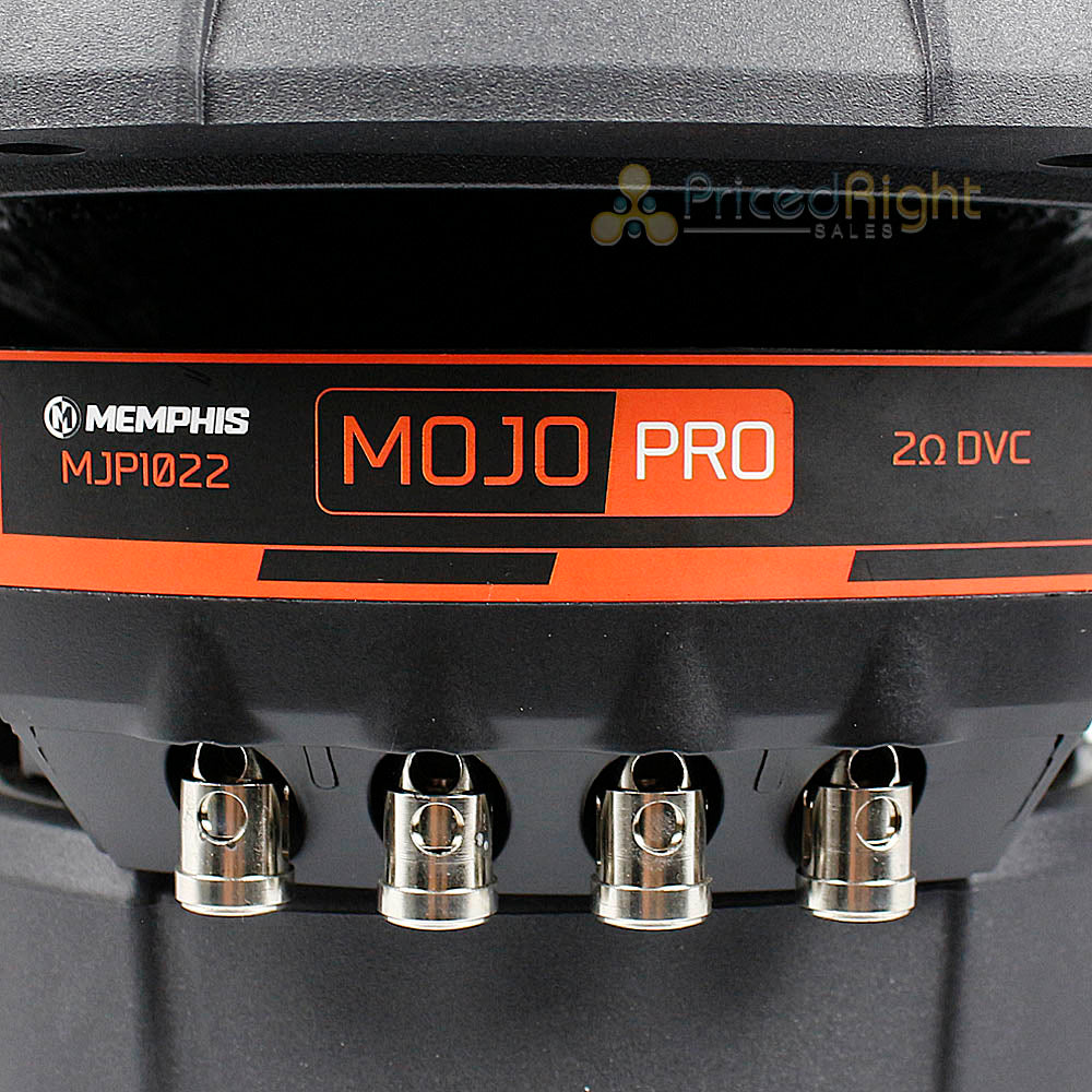 Memphis Audio 10" Subwoofer MOJO PRO Sub Dual 2 Ohm 1500 Watts Max Power MJP1022