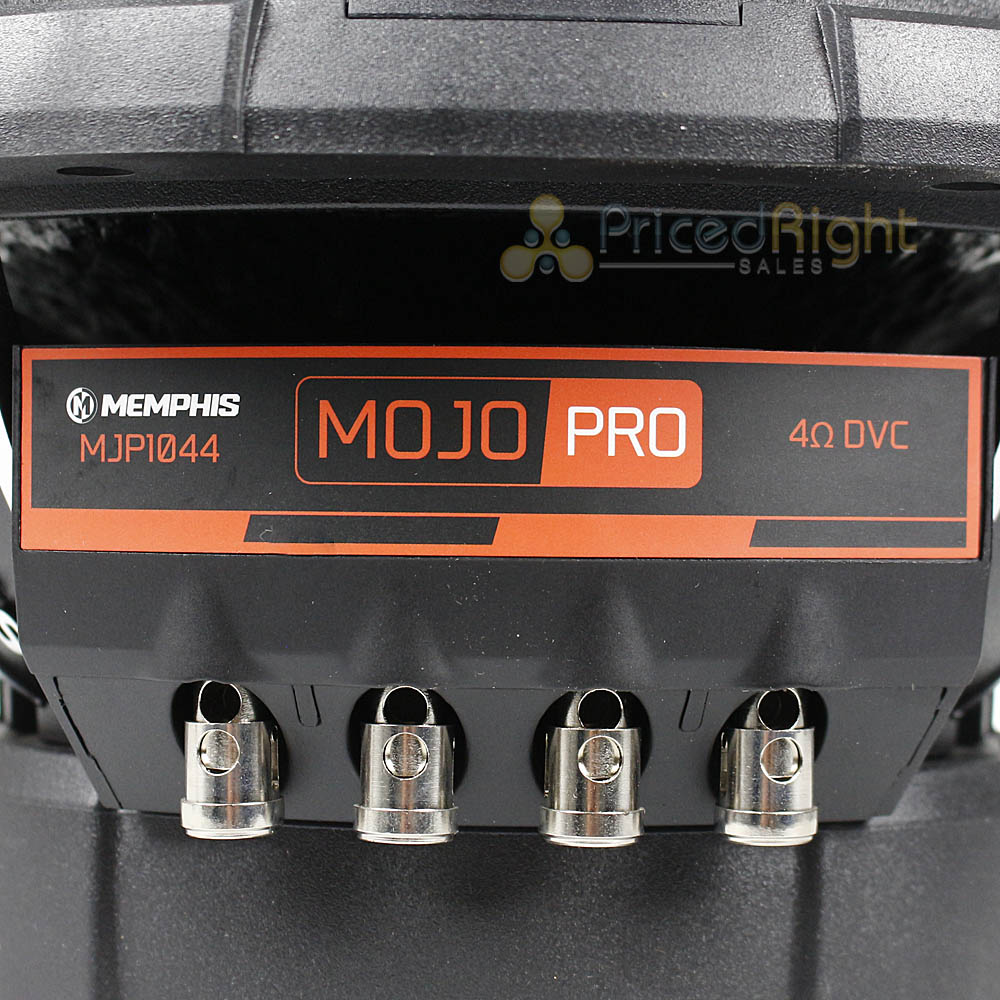 Memphis Audio 10" Subwoofer MOJO PRO Sub Dual 4 Ohm 750W RMS Power MJP1044