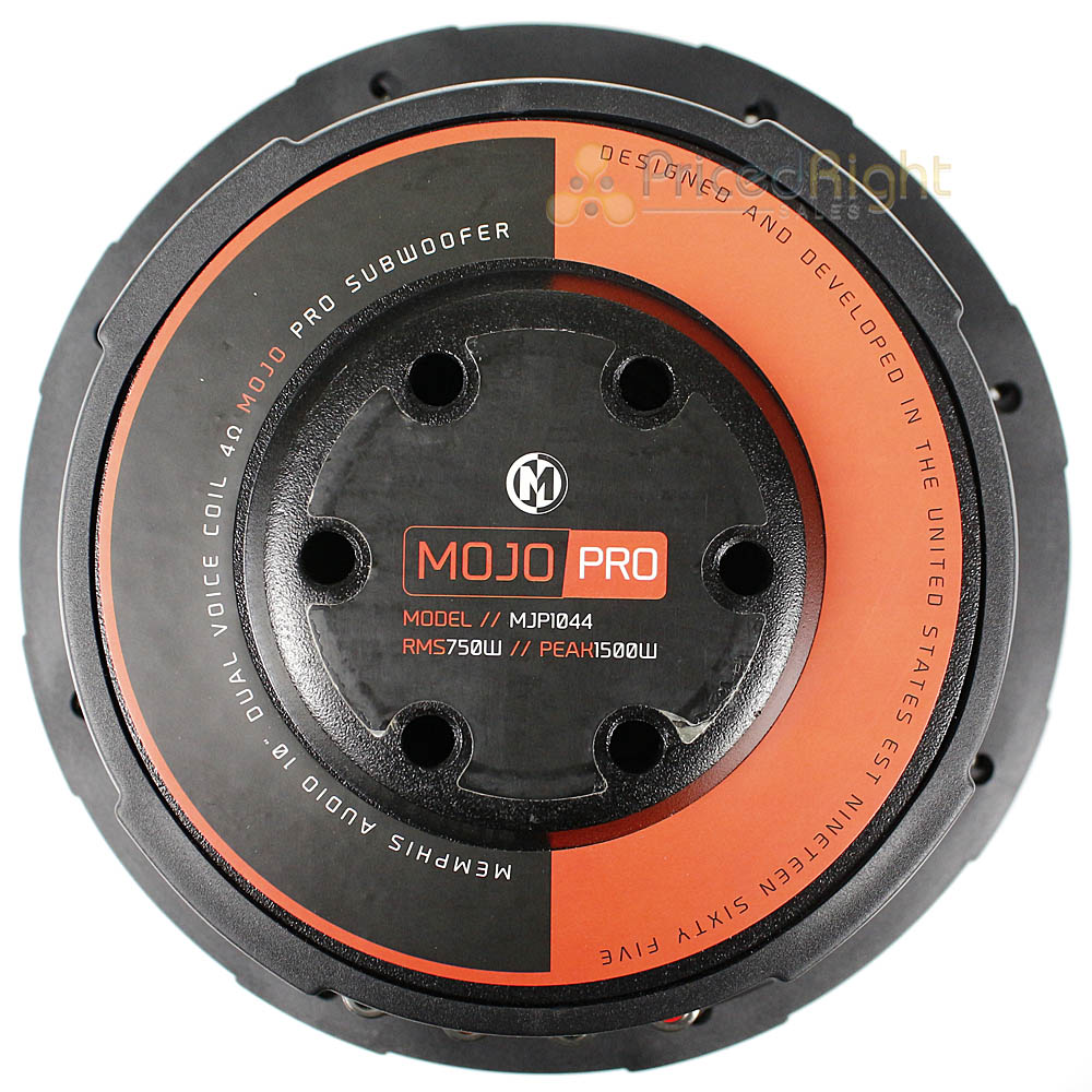 Memphis Audio 10" Subwoofer MOJO PRO Sub Dual 4 Ohm 750W RMS Power MJP1044