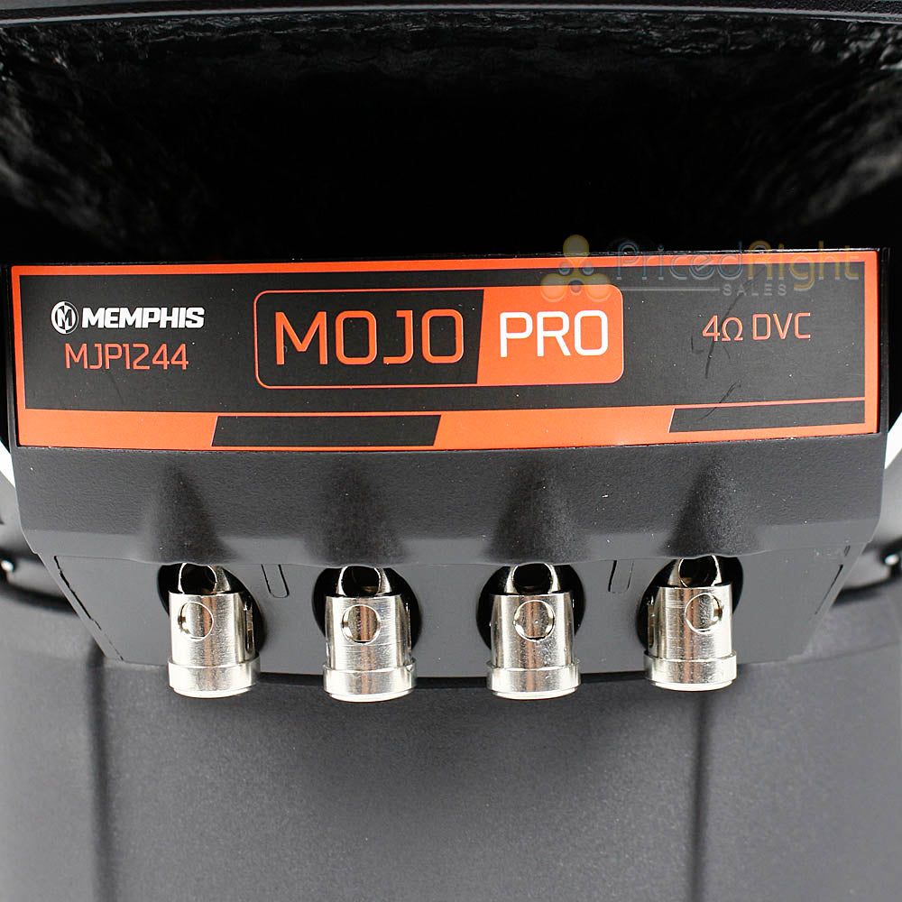 Memphis Audio 12" Subwoofer MOJO PRO Dual 4 Ohm 1500 Watts Max Power MJP1244