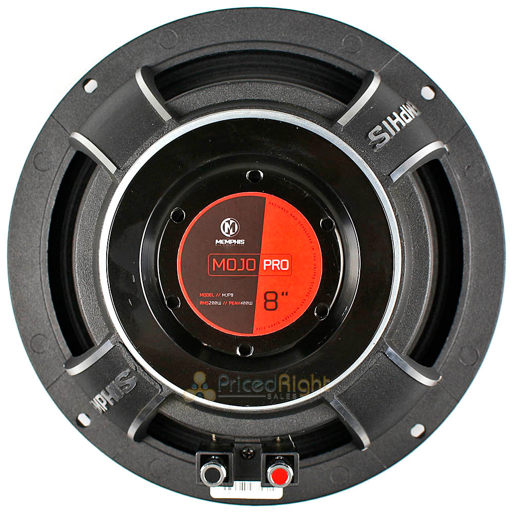 Memphis Audio 8" Pro Audio Component Speaker 400 Watts Max 4 Ohm MJP8 Single