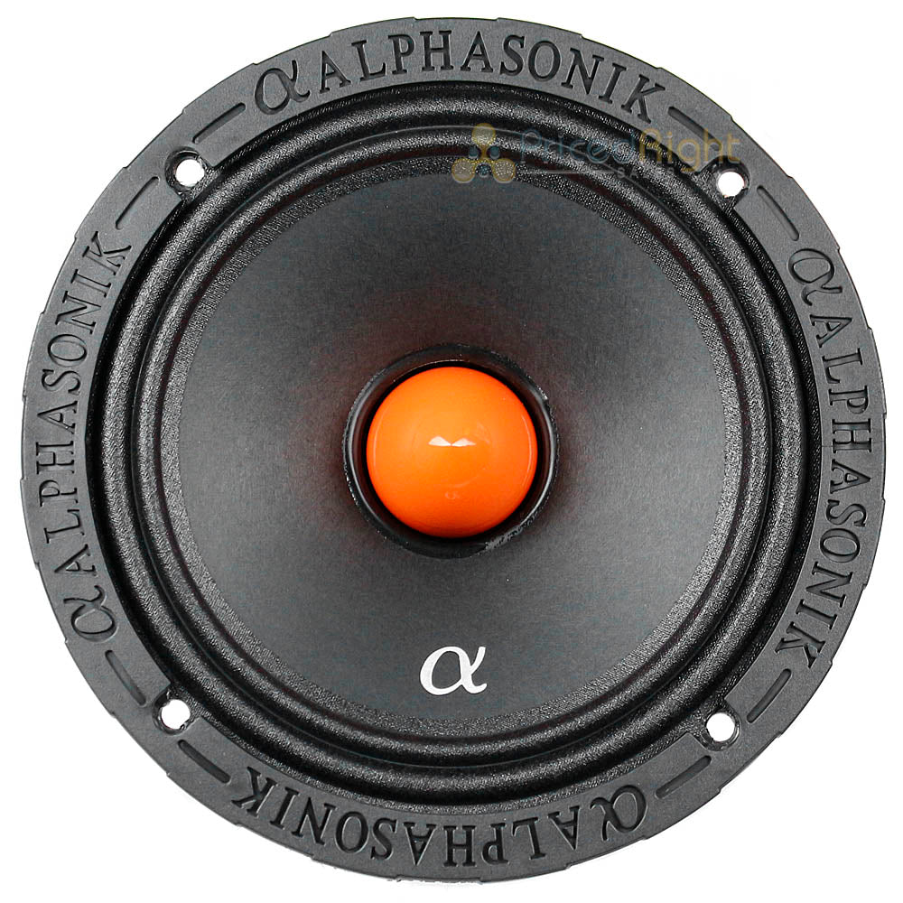 Alphasonik 6.5" Midrange Speakers 8 Ohm Neodymium Mayhem Series MPRO658 Pair